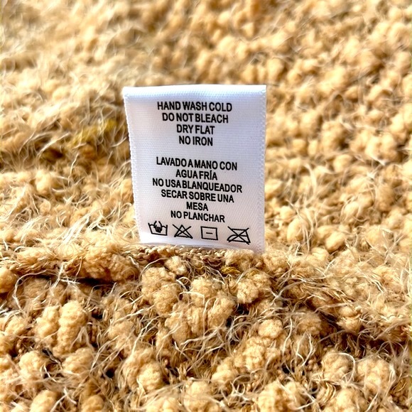 Love Tree - Popcorn Textured Long Sweater Cardigan - Caramel - Size Large - Picture 8 of 9